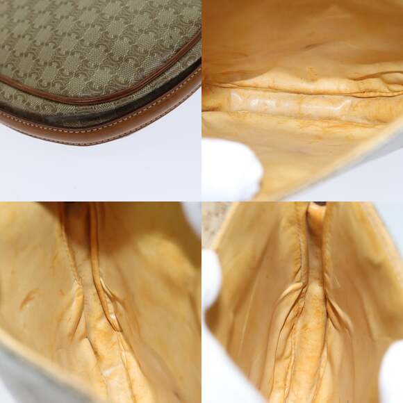 CELINE Macadam Canvas Shoulder Bag Beige - Picture 11 of 12